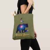 Tote Bag Cosmic Papa Bear & Cub (De près)