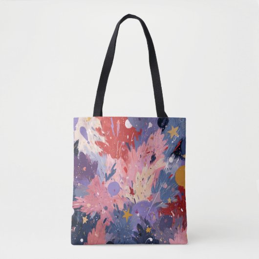 Tote Bag Cosmic Party Abstract Explosion (Devant)