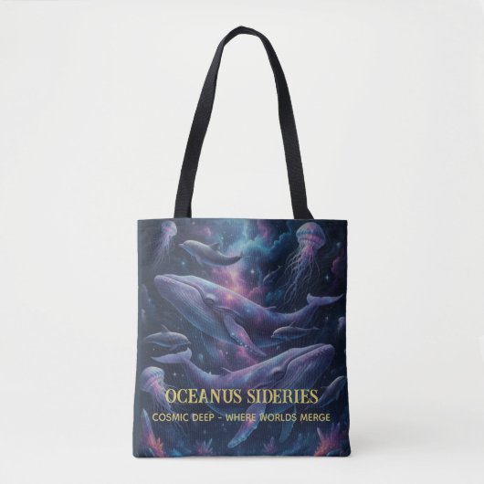Tote Bag Cosmic Whale Galaxy Ocean (Devant)
