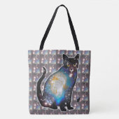 Tote Bag Cosmos Espace En Chat (Devant)