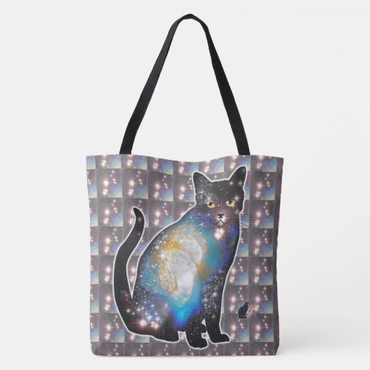 Tote Bag Cosmos Espace En Chat (Dos)
