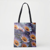 Tote Bag Cosmos orange et violet Abstrait (Devant)