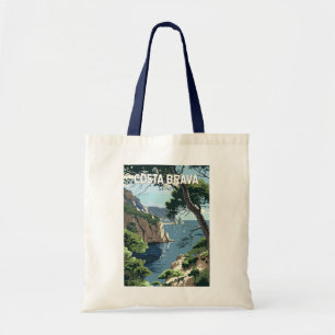 Tote Bag Costa Brava Espagne Voyage Art Vintage