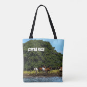 Tote Bag Costa Rica - Chevaux au bord de l'eau (Dos)