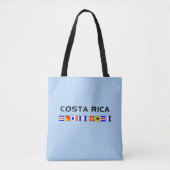 Tote Bag Costa Rica Nautical Maritime Flags (Devant)
