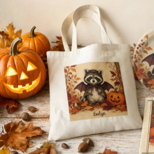 Tote Bag Costume Chauve-souris Raton laveur Halloween Perso