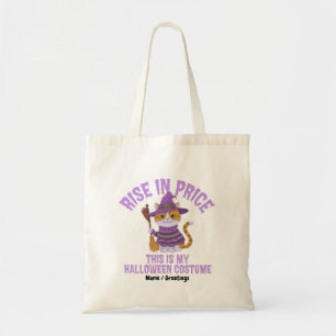 Tote Bag Costume de sorcière chat drôle de Halloween sur la