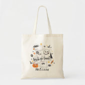 Tote Bag Costume mignon Éffrayant Fantôme Citrouille Hallow (Devant)