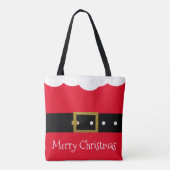 Tote Bag Costume rouge Ceinture Père Noël de Noël (Dos)