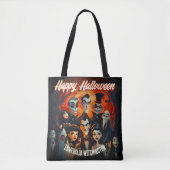 Tote Bag Costumes et cocktails du milieu du siècle Hallowee (Devant)