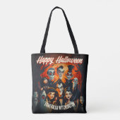 Tote Bag Costumes et cocktails du milieu du siècle Hallowee (Dos)