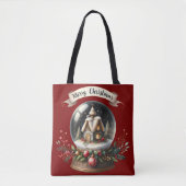 Tote Bag Cosy Christmas Snow Globe Cottage Scène (Devant)