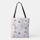 Tote Bag Cosy Home Christmas Pink ID985 (Dos)