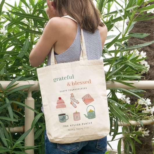 Tote Bag Cosy Scandi Automne Essentiel Blush Thanksgiving