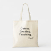 Tote Bag Cotation de café Enseignement Répéter | Gif d'ense (Dos)