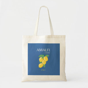 Tote Bag Côte d'Amalfi, Italie, Art Voyage, Rétro, Bleu