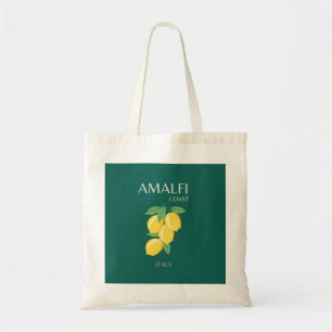 Tote Bag Côte d'Amalfi, Italie, Art Voyage, Rétro, Vert