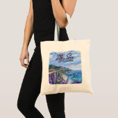 Tote Bag Côte de Big Sur Californie Retro Côte Ouest (Devant (produit))