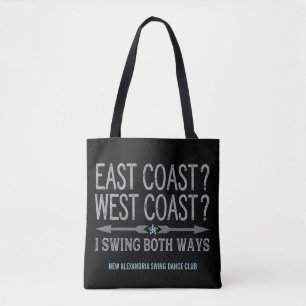 Tote Bag Côte Est Côte Ouest Changer les deux façons