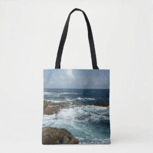 Tote Bag Côte rocheuse d'Aruba et océan bleu