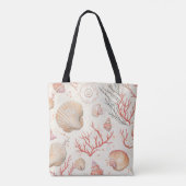 Tote Bag Côtière rustique - Coquillages, Starfish, Reef (16 (Dos)