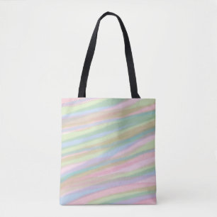 Tote Bag Coton bonbons couleurs rayées Fourre-tout