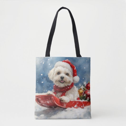 Tote Bag Coton De Tulear dans la boue Laisser passer la nei (Devant)