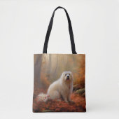 Tote Bag Coton De Tulear en automne Leaves automne Inspire (Devant)