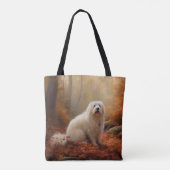 Tote Bag Coton De Tulear en automne Leaves automne Inspire (Dos)