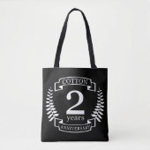 Tote Bag Coton mariage anniversaire 2 ans mariés (Devant)