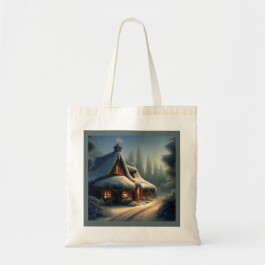 Tote Bag Cottage de Noël 3 (Devant)