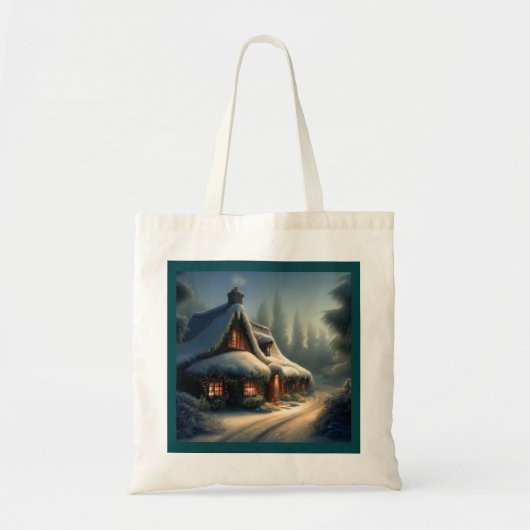 Tote Bag Cottage de Noël 4 (Devant)