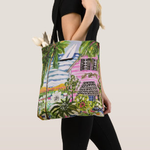 Tote Bag Cottage rose sur la baie I