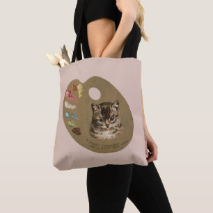 Tote Bag Cottagecore victorien vintage Artiste de chat de N
