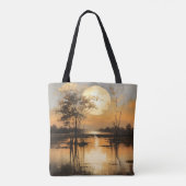 Tote Bag Coucher de soleil à l'heure dorée (Dos)