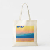 Tote Bag Coucher de soleil cyan et Saumon (Dos)