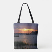 Tote Bag Coucher de soleil de Folly River (Dos)