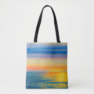 Tote Bag Coucher de soleil de la mer d'Orange
