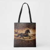Tote Bag Coucher de soleil de l'étalon noir (Devant)