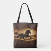 Tote Bag Coucher de soleil de l'étalon noir (Dos)