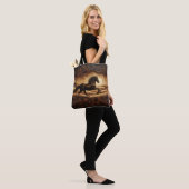 Tote Bag Coucher de soleil de l'étalon noir (Sur le modèle)