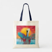 Tote Bag COUCHER DE SOLEIL DE L'ÎLE Pélicane Brown (Dos)