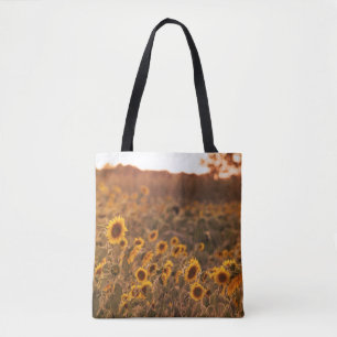 Tote Bag Coucher de soleil de tournesol dans une couleur ru