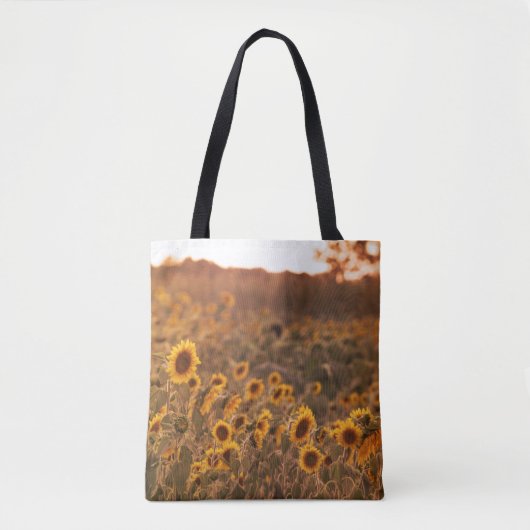 Tote Bag Coucher de soleil de tournesol dans une couleur ru (Devant)