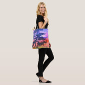 Tote Bag Coucher de soleil Dream paysage aquarelle art (Sur le modèle)