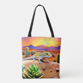 Tote Bag Coucher de soleil du désert de Gecko (Dos)