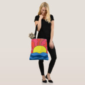 Tote Bag Coucher de soleil et vagues (Sur le modèle)