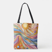 Tote Bag Coucher de soleil fauvisme (Dos)
