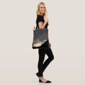 Tote Bag Coucher de soleil nuageux doré.... (Sur le modèle)