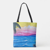 Tote Bag Coucher de soleil océan (Dos)
